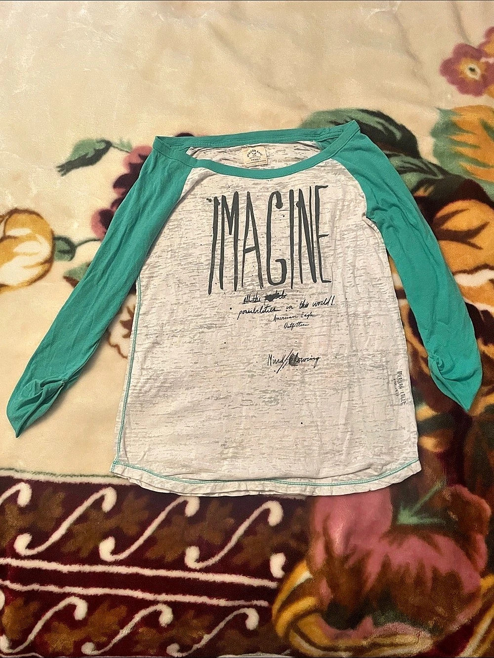American Eagle Outfitters Imagine Long Sleeve Graphic Tee Size SP